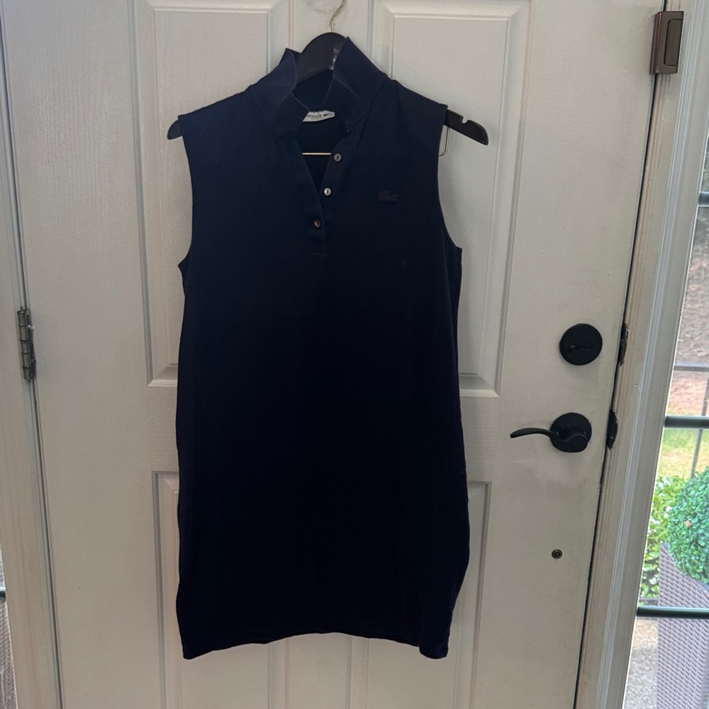 Lacoste Dark Blue Sleeveless Polo Dress